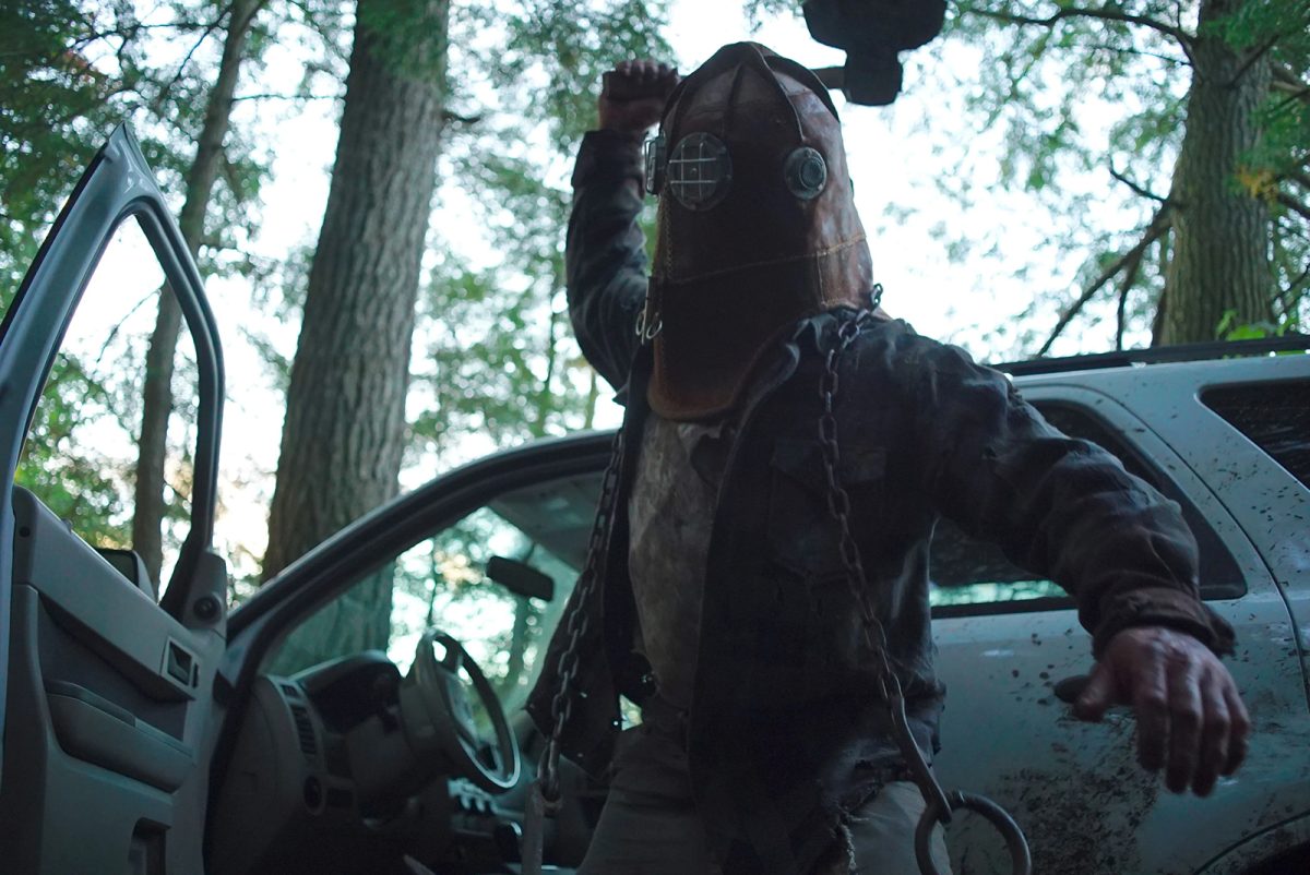 Ry Barrett stars as a revenge-minded killer in Chris Nash’s fresh and innovative horror film “In a Violent Nature.” (IFC Films &amp; Shudder Releasing/TNS)