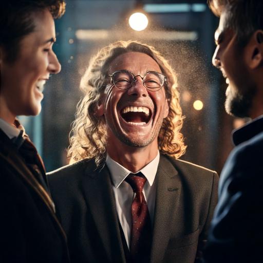 AI-Generated Image Illustrating Laughter as Good Medicine